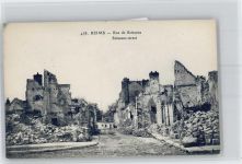 51100 Reims - zerstörte Gebäude, Rue de Soissons, WK I 1914-1915