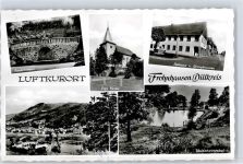 35683 W6340 Frohnhausen , Dillkr - Rathaus ev. Kirche Sauerbrunnen Schwimmbad