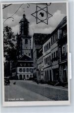 97332 W8712 Volkach - Kirche, Auto, Zunftzeichen