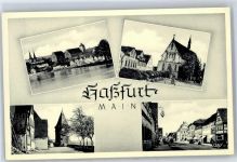 97437 W8728 Haßfurt - Turm Kirche Main Hauptstrasse
