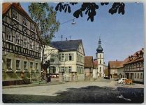 36129 W6412 Gersfeld (Rhön) - Marktplatz Kirche Gasthaus zur Krone-Post