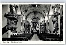 93413 W8490 Cham , Oberpf - Pfarrkirche innen