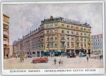 01067 O8000 Dresden Künstlerkarte Hotel Europahof