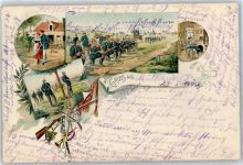 Liebe Gefecht Soldat 1900 Künstlerkarte