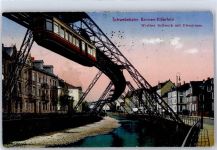 42103 W5600 Barmen - Schwebebahn Werther Bollwerk mit Uferstraße