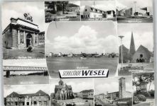 46483 W4230 Wesel a Rhein - Berliner Tor Bahnhof Martinikirche Schilldenkmal Rathaus