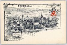 64711 W6120 Erbach , Odenw Künstlerkarte sign. Hartmann