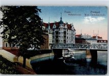 Posen Poznan Lithographie Wallischeibrücke