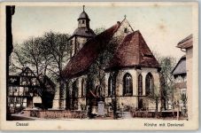 37586 W3354 Dassel , Solling - Kirche Kriegerdenkmal