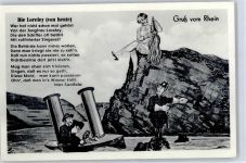 56068 W5400 Koblenz am Rhein Lieder AK Loreley Humor Liedtext