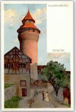 W8500 Nürnberg Vestner Turm Mutter, K. Künstlerkarte