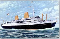 Norddeutscher Lloyd Bremen Dampfer Europa Künstlerkarte