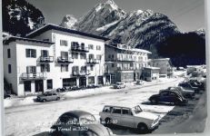 38032 Alba Foto AK Südtirol Hotel Alba VW Käfer Winter-Karte
