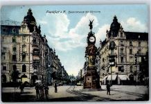 60308 W6000 Frankfurt am Main 1907 - Kaiserstraße Uhrturm Tapetenhaus Jost