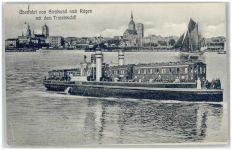 18435 O2300 Stralsund - 1910 Überfahrt von Stralsund mit dem Trajektschiff