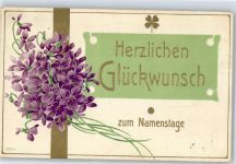 Namenstag Glückwunsch Prägedruck