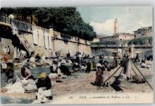 06000 Nice Nizza Lithographie Waschfrauen