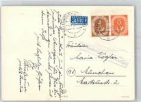 91628 W8801 Steinsfeld , Mittelfr - Landpoststempel Ostern Blumen in Vasen Notopfer