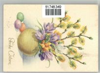 91628 W8801 Steinsfeld , Mittelfr - Landpoststempel Ostern Blumen in Vasen Notopfer