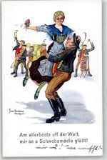 Tanz Tracht Posaune Böttcher, H. Künstlerkarte