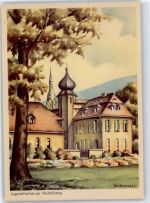 69115 W6900 Heidelberg , Neckar Künstlerkarte Jugendherberge sign. Weitenweber