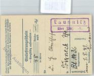 07333 O6806 Lausnitz b. Pößneck KEINE AK Landpoststempel Einlieferungsschein