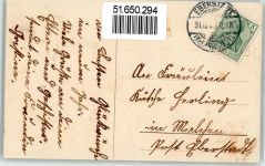 1909 Neujahr Jahreszahl Prägedruck