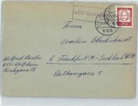 55578 W6551 Wolfsheim - Landpoststempel
