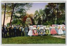 03096 O7502 Burg , Spreewald - Richtfestzug Einbringen der Krone