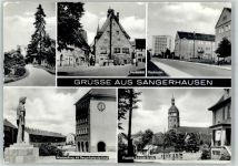 06526 O4700 Sangerhausen - Friedrich-Schmidt-Straße Marktplatz Rosarium Bergarbeiterdenkmal