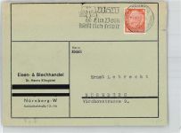 W8500 Nürnberg WK II WHW Sonderstempel