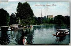 Boston 1903 Lithographie Public Gardens