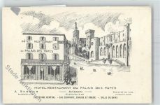 84000 Avignon Künstlerkarte Hotel du Plais des Papes
