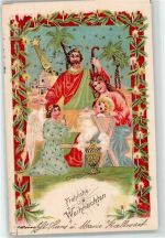 Mutter Maria Jesus Weihnachten Engel 1903 Prägedruck
