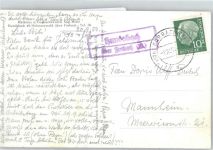76596 W7564 Hundsbach , Baden - Landpoststempel Fliegeraufnahme