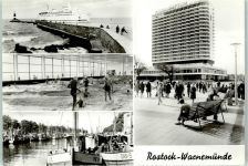 18055 O2540 Warnemünde - Hotel Neptun Schwimmbad Leuchtturm Motorschiff