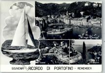 16034 Portofino 1959 - Segelschiff Hafen