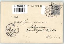Blumen Spinne 1901 Prägedruck