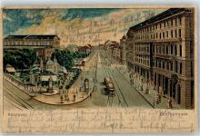 30159 W3000 Hannover Lithographie Straße Litfaßsäule Georgstraße