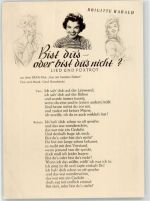 Rabald, Brigitte Bist dus oder bist dus nicht Liederkarte