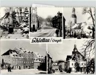 09487 O9316 Schlettau , Erzgeb Winter Kirche