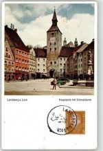86899 W8910 Landsberg a. Lech - Hauptplatz mit Schmalzturm
