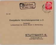 W7240 Bergfelden Posthilfsstellenstempel Vorderseite Landpost