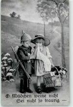 Pickelhaube Poesie Kinder in Uniform 1917