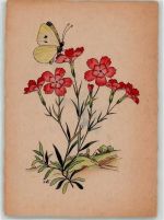 Blumen Schmetterling Künstlerkarte