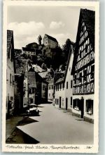 91278 W8573 Pottenstein , Oberfr - Bayreutherstrasse Blick aug Burg