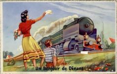 Dinant - Dinant (Belgien) Leporello, Eisenbahn II (minimaler Einriss)