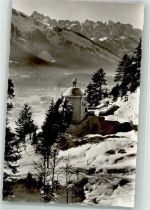 83242 W8216 Reit im Winkl Foto AK Kriegerkapelle Wilder Kaiser Winter