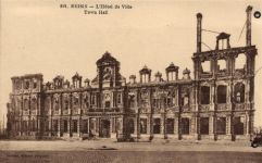 51100 Reims - Reims (Frankreich) Mechanik-Karte mit Leporello, Hotel de Ville II (Karte teilt sich)