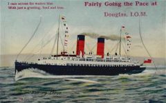 Douglas (Großbritannien) Leporello Dampfschiff I-II (fleckig RS)